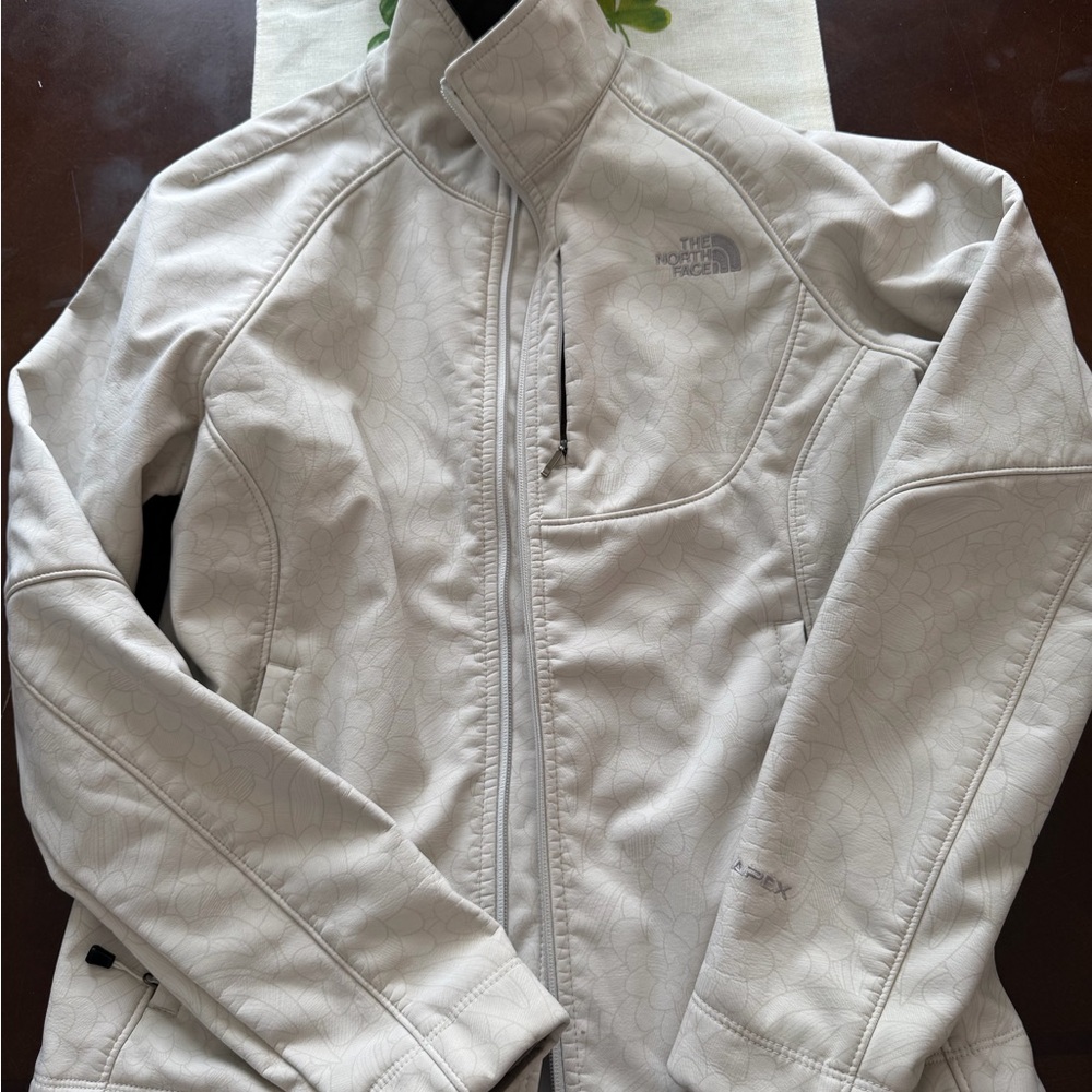 The North Face Olive and Cream Fleece Jacket
